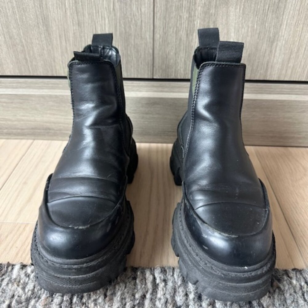 Ganni Chunky Black Boots- Size 8